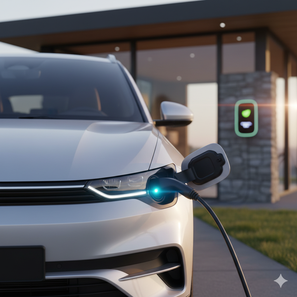 Plug-in hybrid car charging at home